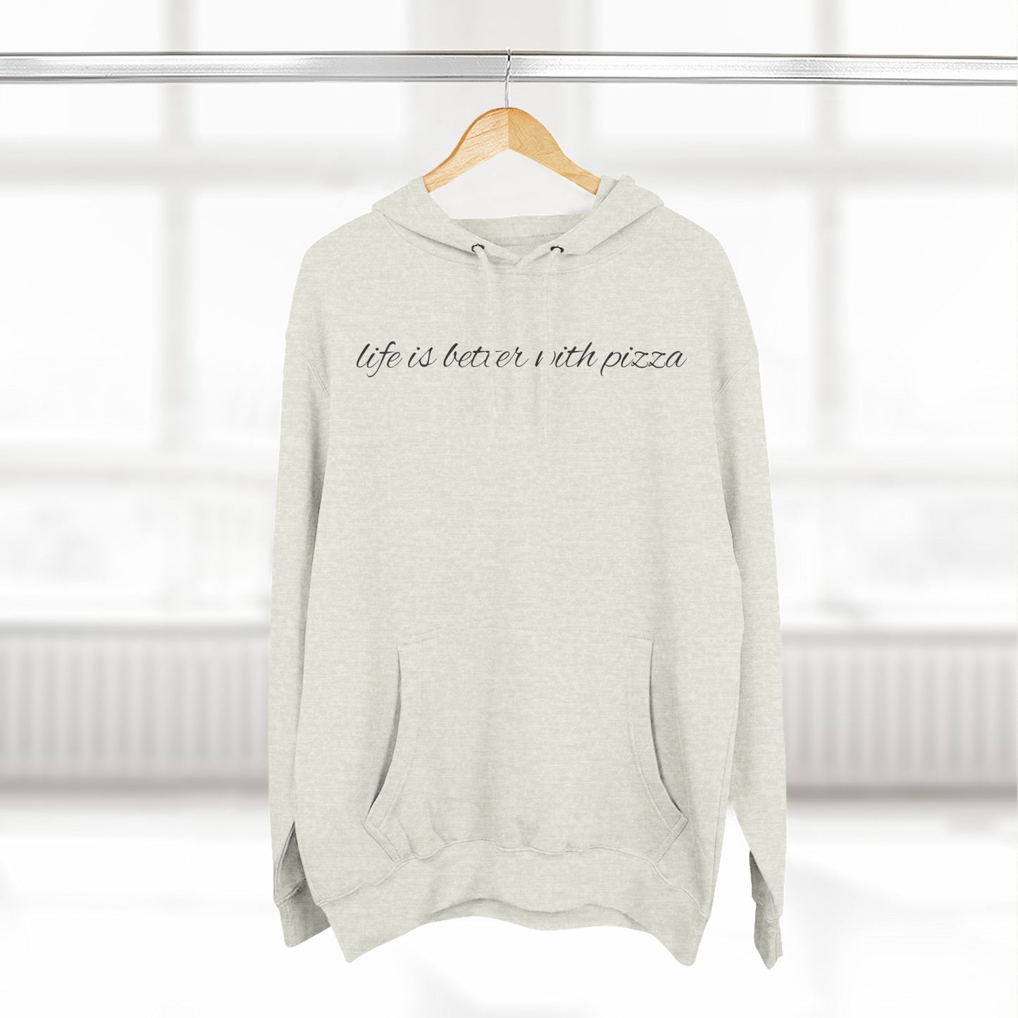 Cozy Pizza Hoodie, Fun Graphic Fleece Sweatshirt, Ideal for Food Lovers, Casual Wear, Gift for Pizza Lovers, Comfort and Style