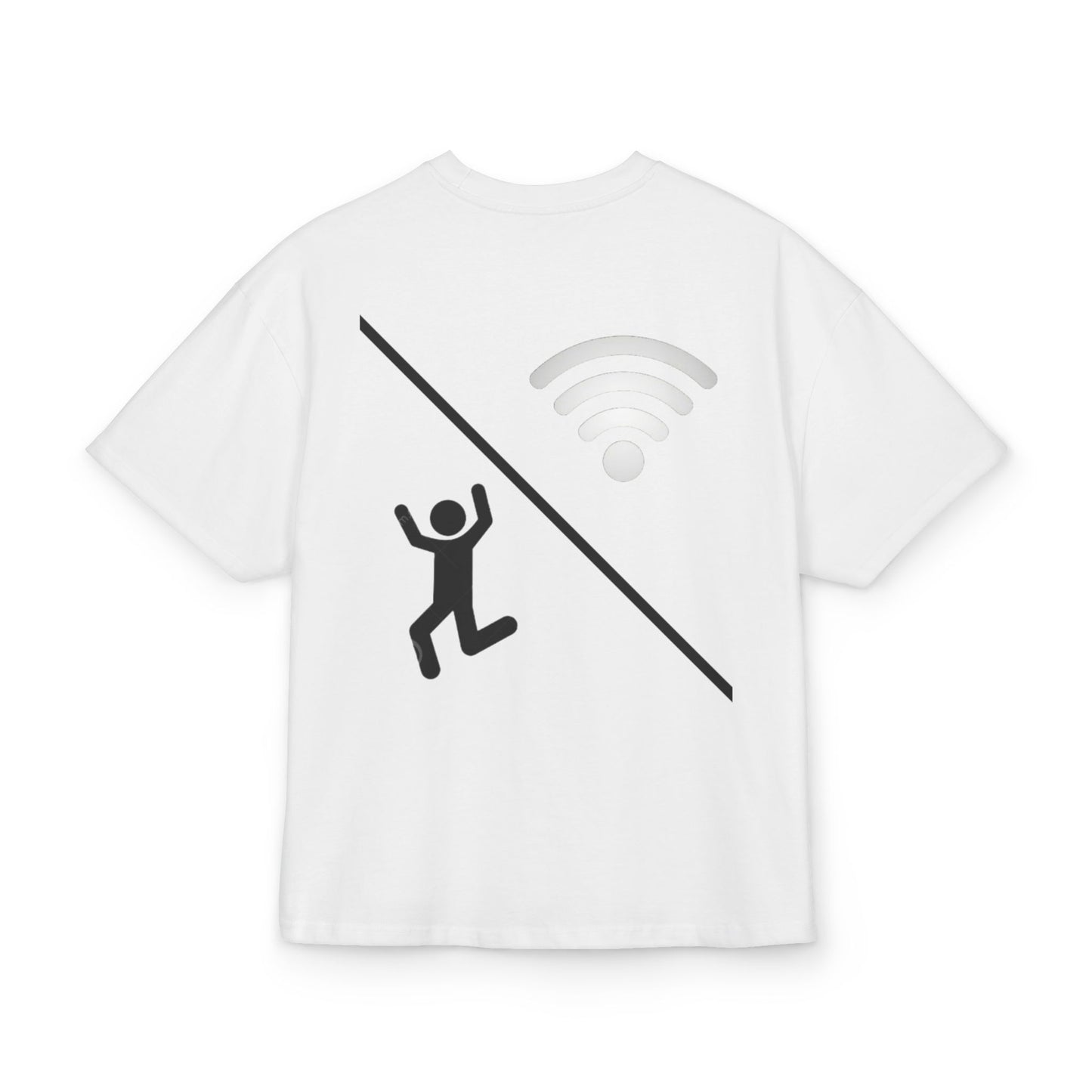 Half Human Half Wi-Fi Tee | Cotton Box Shirt, Funny Graphic Tee, Gift for Tech Lovers, Quirky Casual Wear, Geeky Apparel