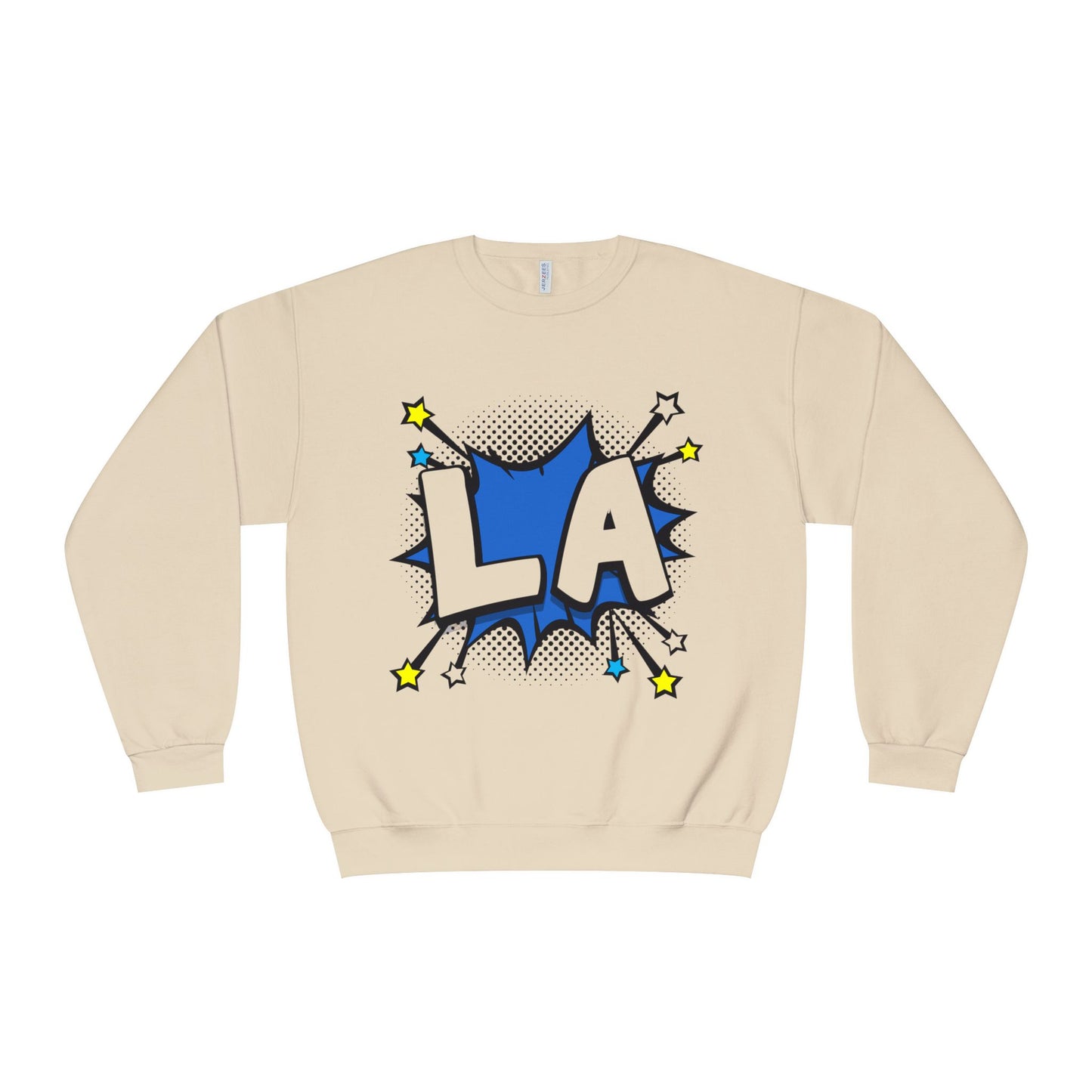 Cool LA Comic Style Crewneck Sweatshirt, Graphic Sweater, Gift for Him, Her, Casual Wear