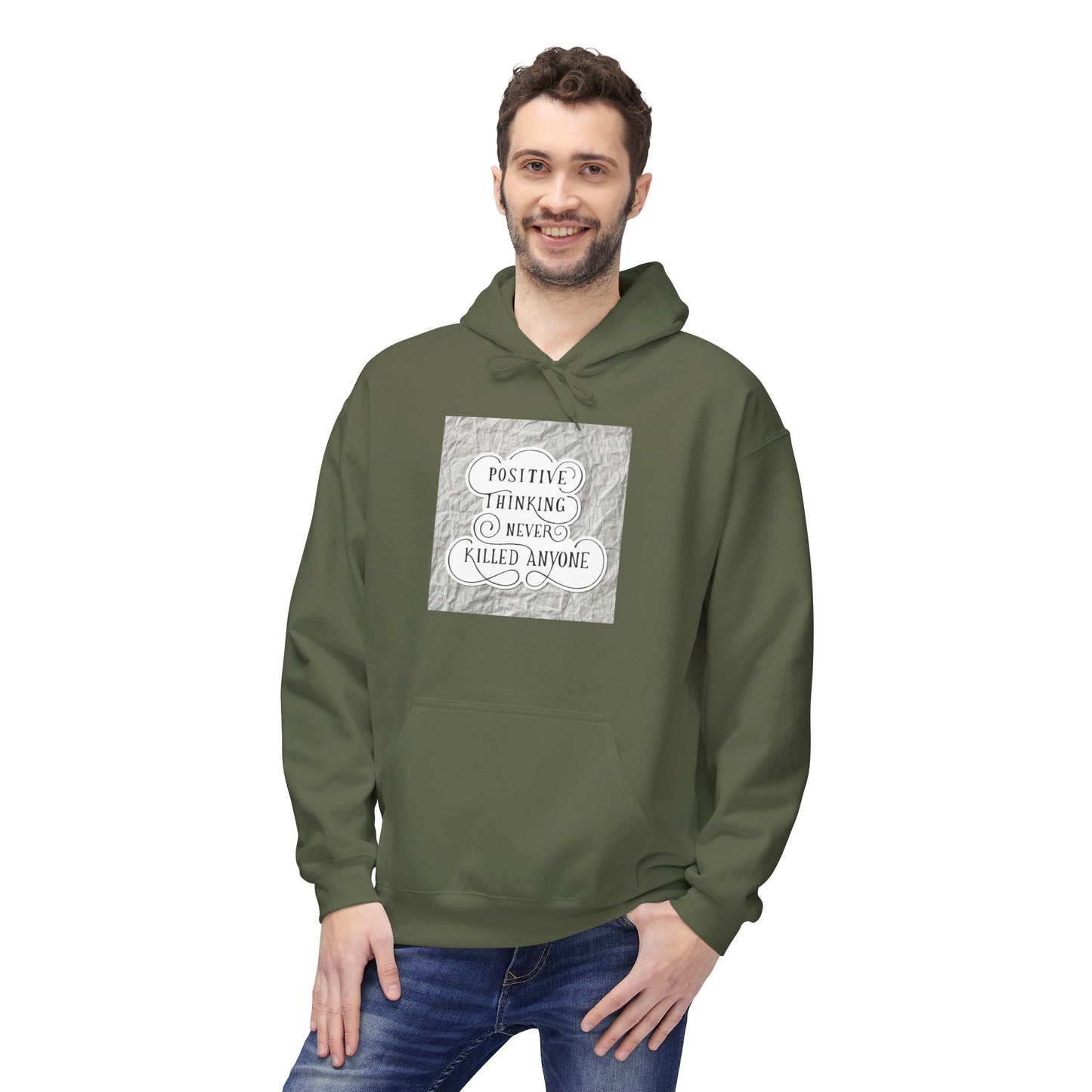 Positive Vibes Fleece Hoodie | Cozy, Casual Apparel for Friends, Gift for Occasions, Perfect for Everyday Wear