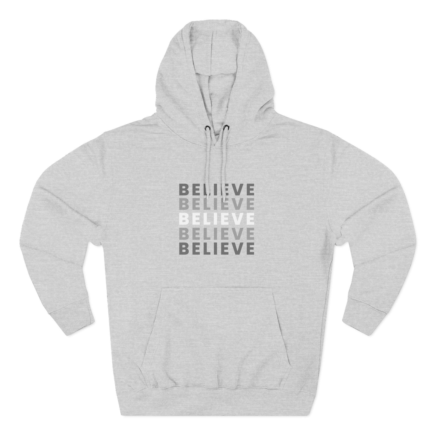 Inspiring Three-Panel Fleece Hoodie, Cozy Pullover, Motivational Gift, Everyday Wear, Layering Essential