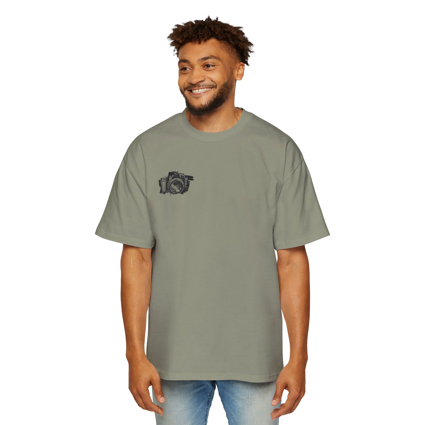 Floral Camera Oversized Tee, Photography Lover Shirt, Casual Graphic T-Shirt, Gift for Creatives, Trendy Streetwear