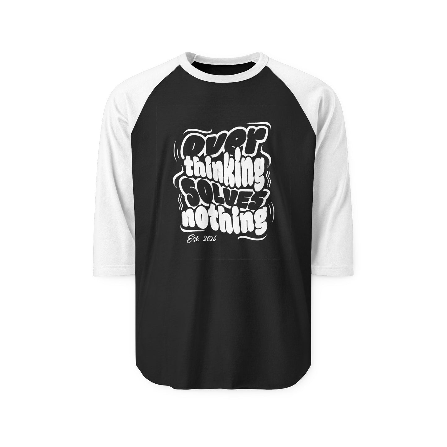 Overthinking Raglan Shirt, Casual Tee, Gift for Thinkers, Relaxed Fit, Everyday Wear, Humor Top