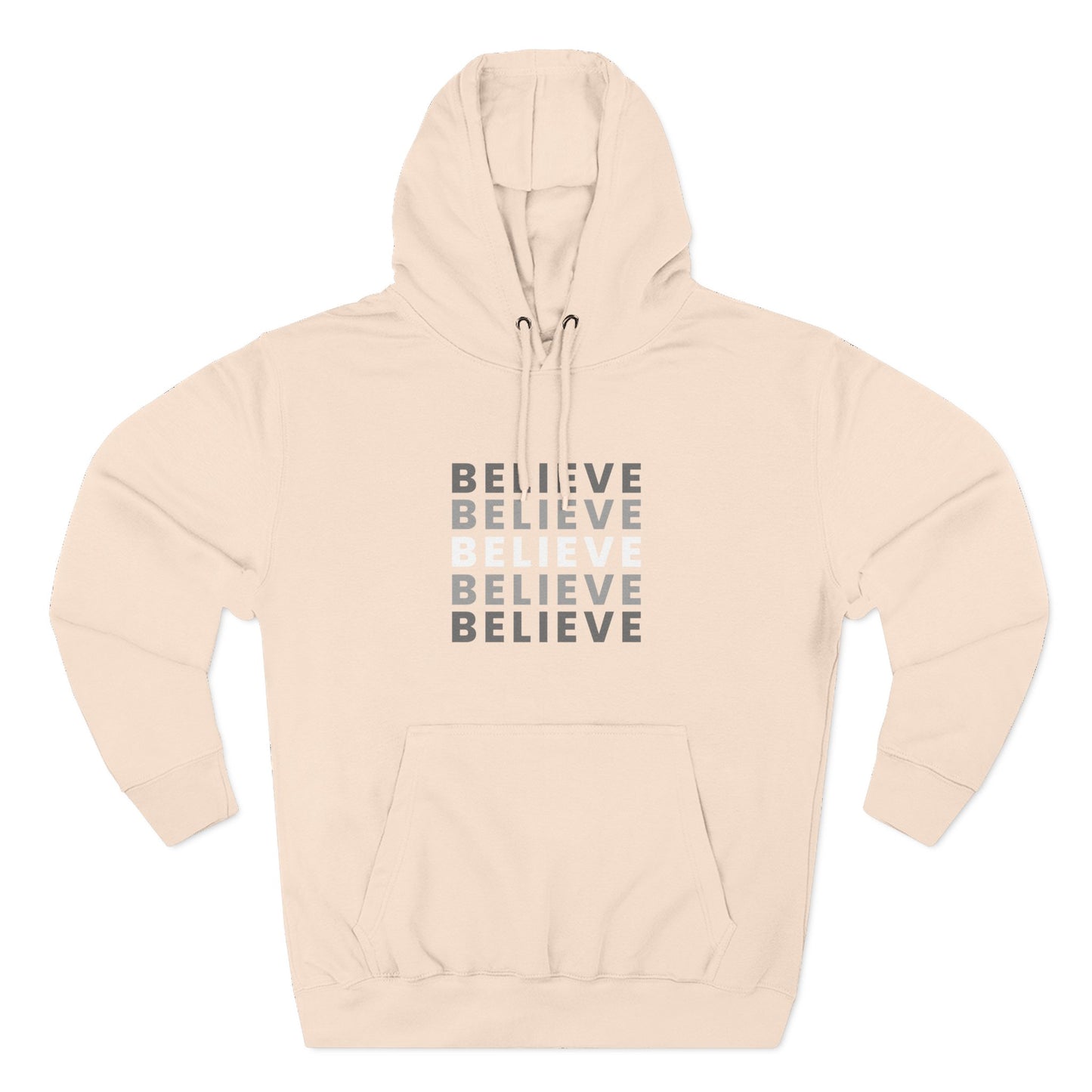 Inspiring Three-Panel Fleece Hoodie, Cozy Pullover, Motivational Gift, Everyday Wear, Layering Essential