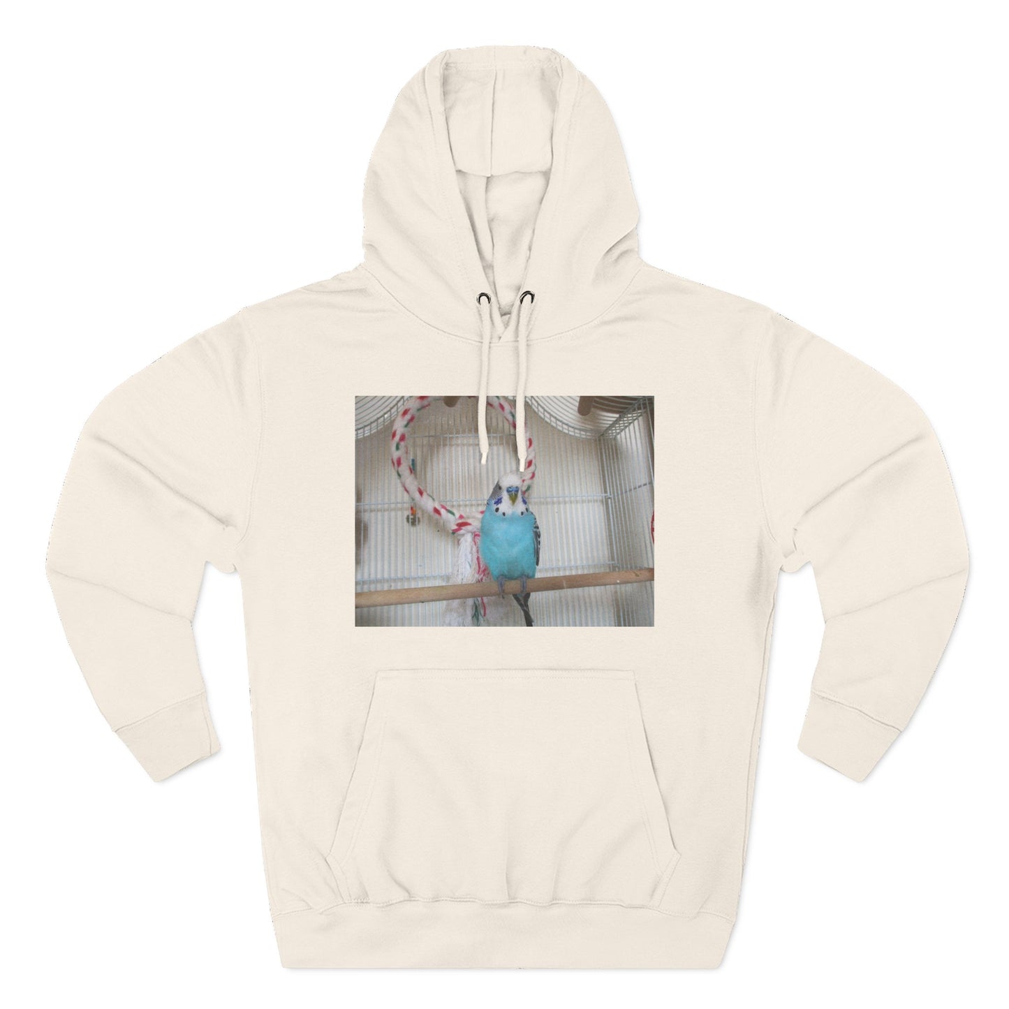 Bird Lover's Three-Panel Fleece Hoodie, Cozy Bird Sweatshirt, Pet Gift, Animal Lover Apparel, Cute Bird Design, Warm Winter Wear