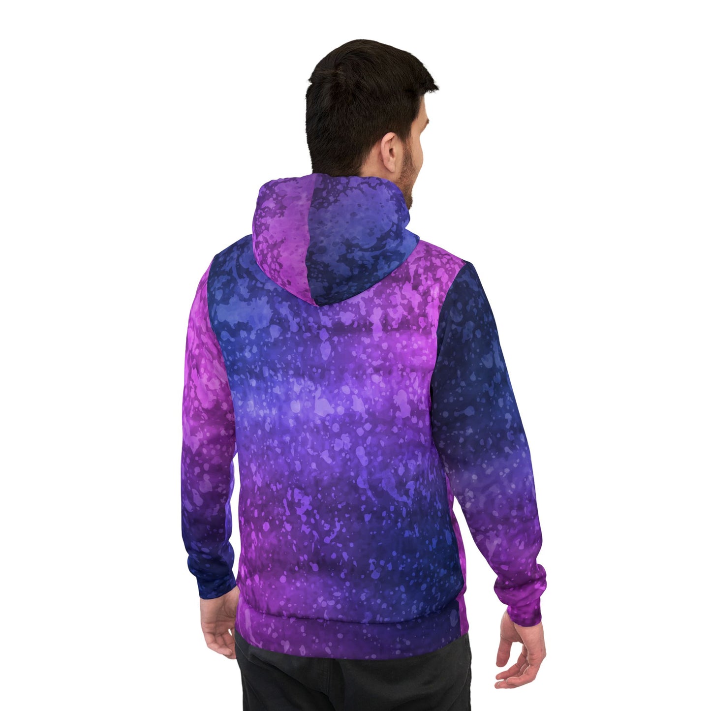 Vibrant Galaxy Athletic Hoodie, Colorful Workout Sweatshirt, Galaxy Print Pullover, Fit Fashion Apparel, Unique Gift Idea