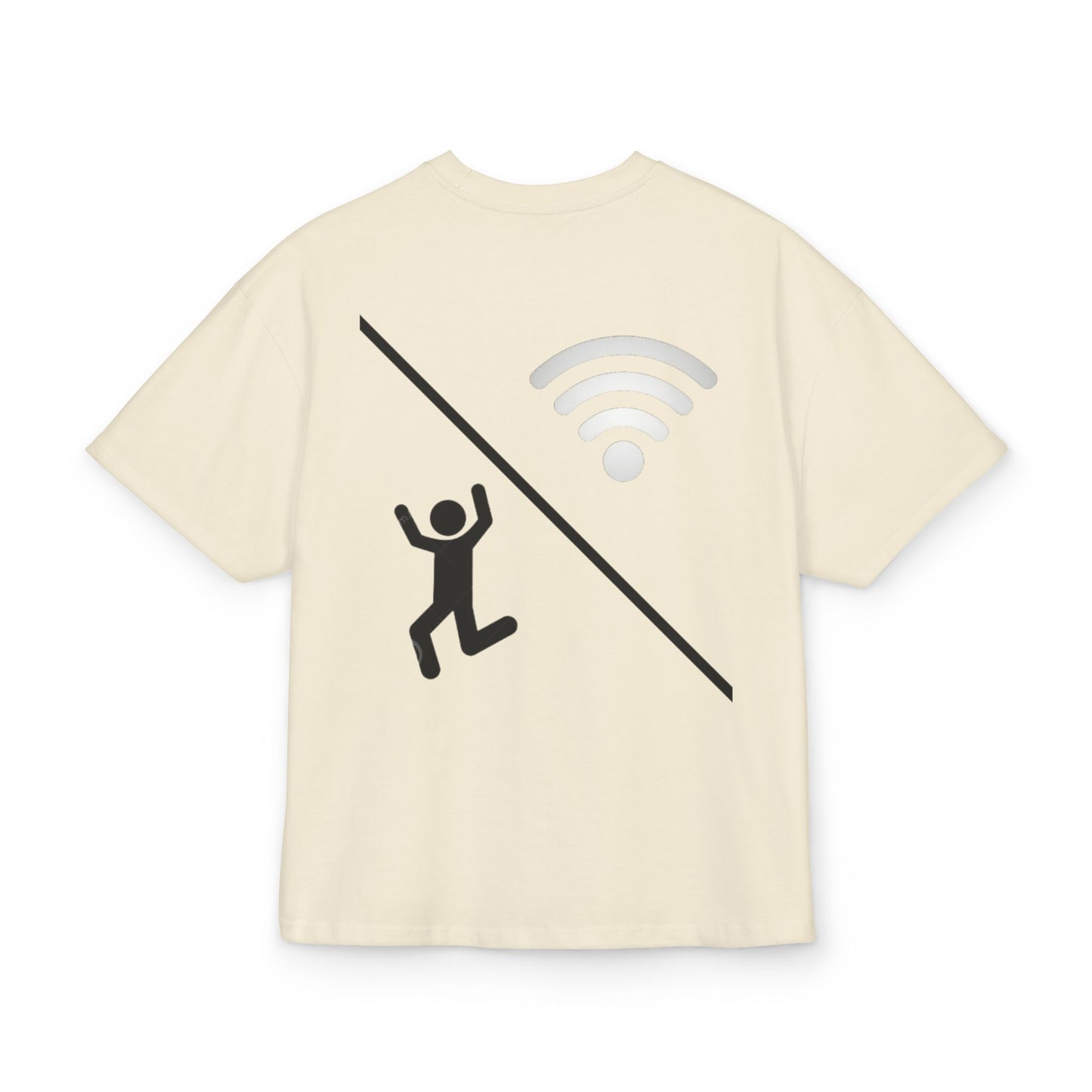 Half Human Half Wi-Fi Tee | Cotton Box Shirt, Funny Graphic Tee, Gift for Tech Lovers, Quirky Casual Wear, Geeky Apparel