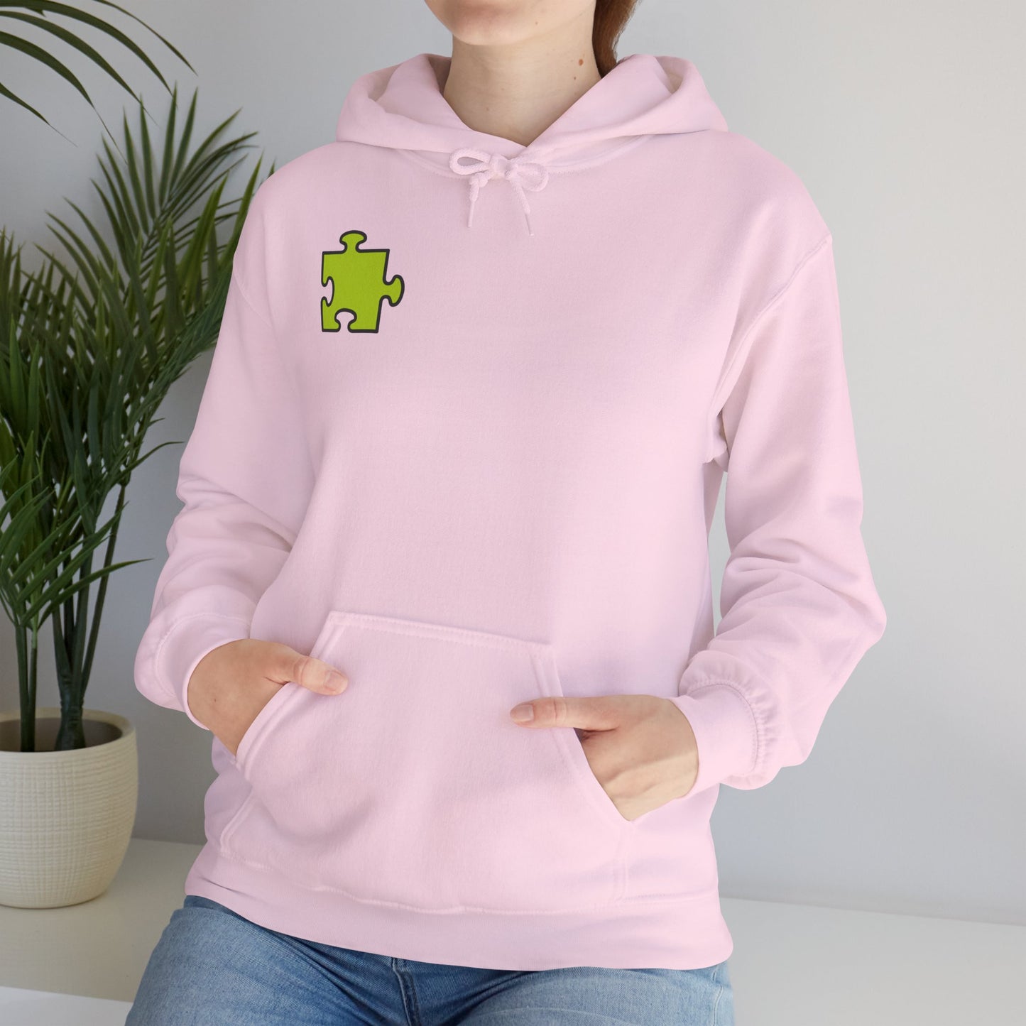 Colorful Puzzle Piece Hoodie for Creative Minds, Perfect for Gifts, Cozy Sweatshirt for Everyday Wear,