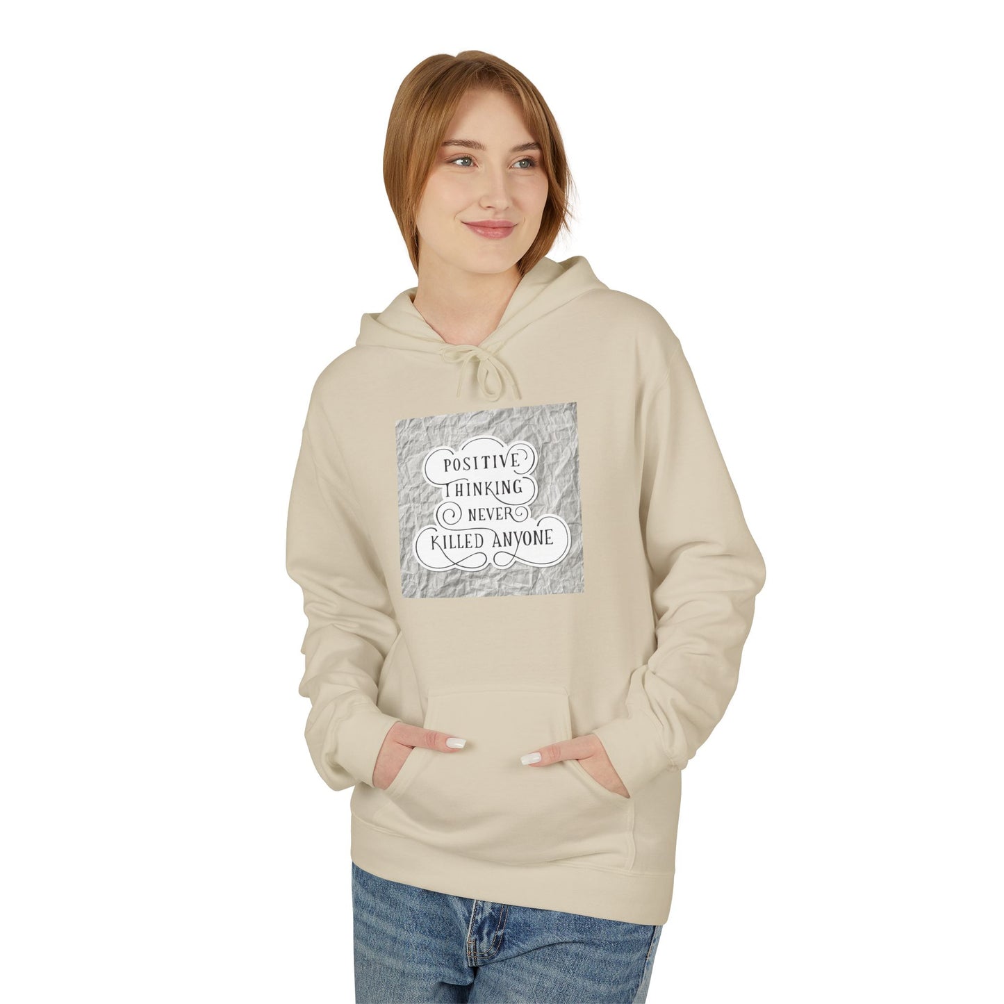 Positive Vibes Fleece Hoodie | Cozy, Casual Apparel for Friends, Gift for Occasions, Perfect for Everyday Wear
