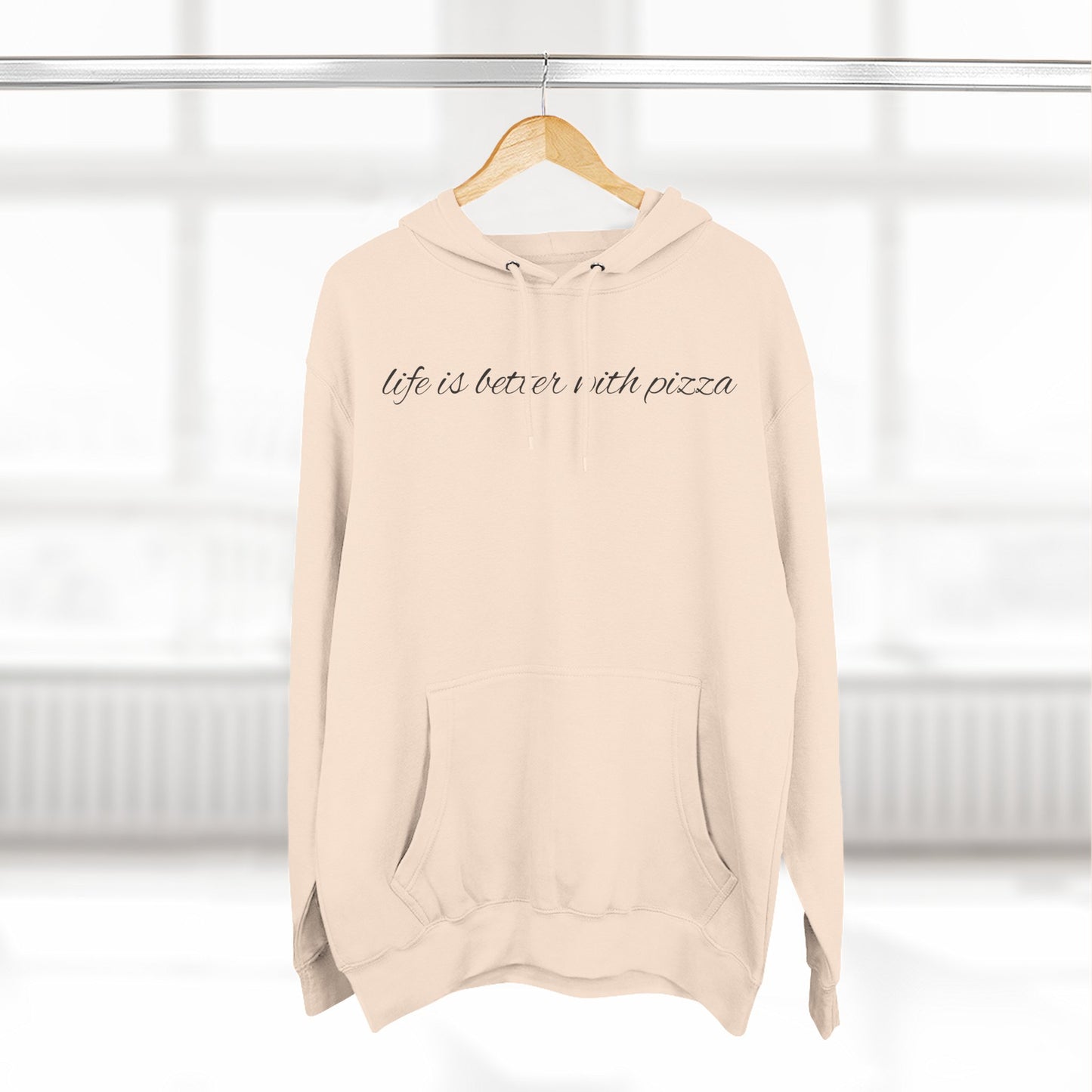 Cozy Pizza Hoodie, Fun Graphic Fleece Sweatshirt, Ideal for Food Lovers, Casual Wear, Gift for Pizza Lovers, Comfort and Style