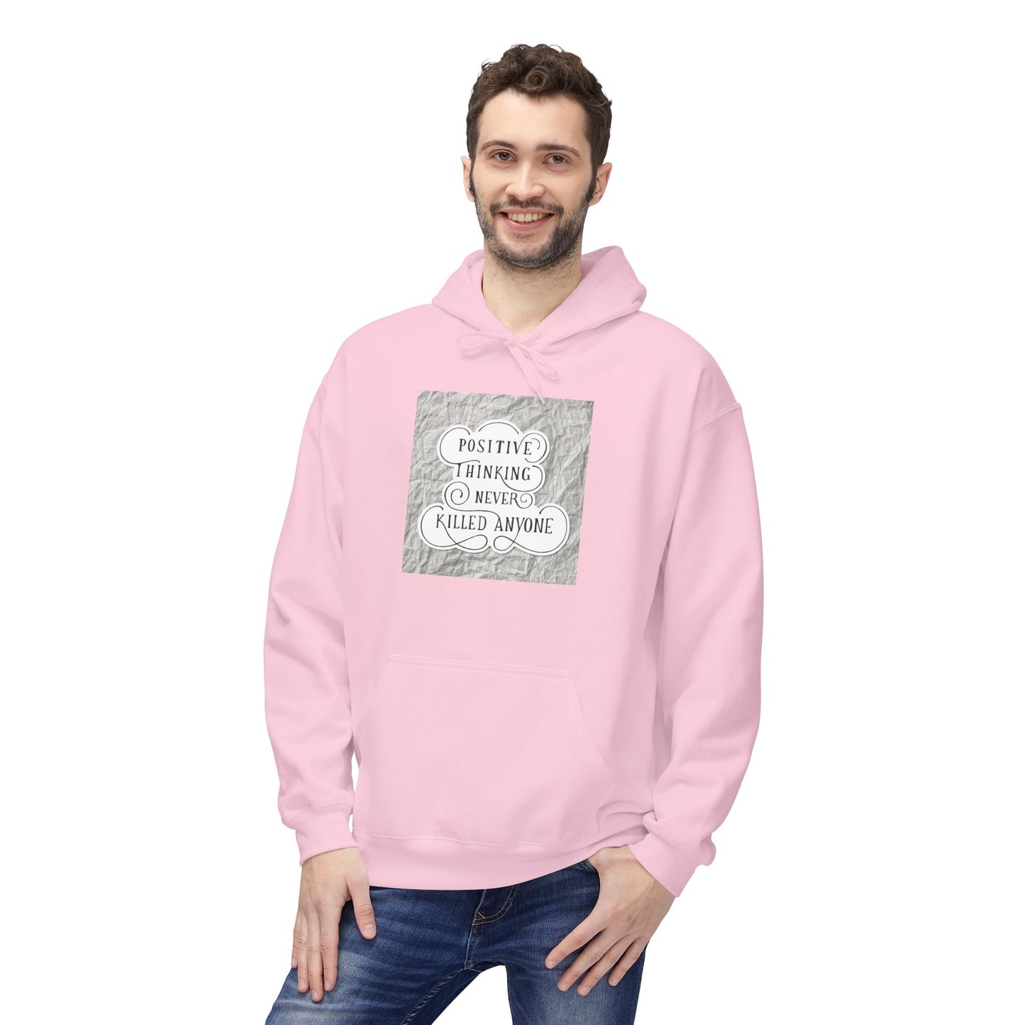 Positive Vibes Fleece Hoodie | Cozy, Casual Apparel for Friends, Gift for Occasions, Perfect for Everyday Wear