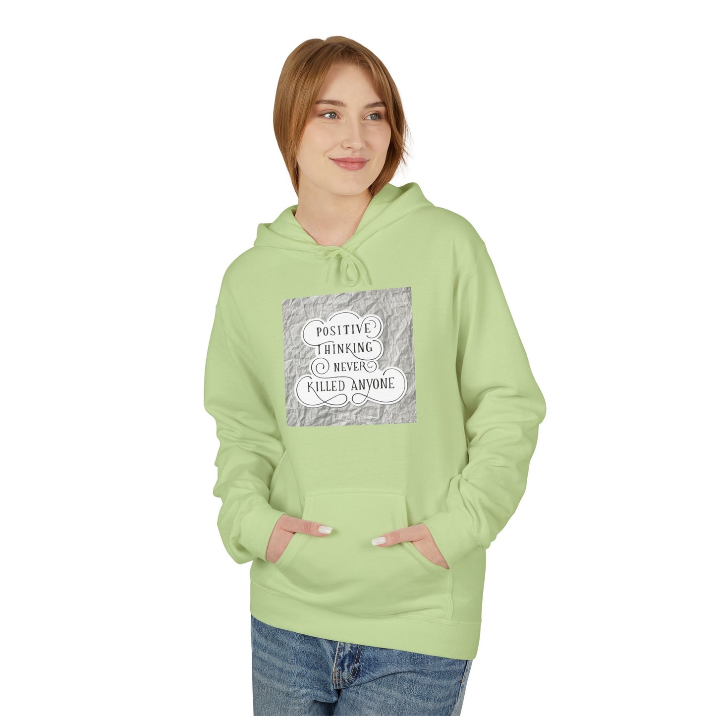 Positive Vibes Fleece Hoodie | Cozy, Casual Apparel for Friends, Gift for Occasions, Perfect for Everyday Wear