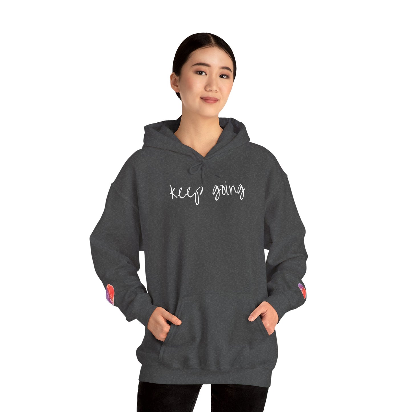 keep going design Heavy Blend™ Hooded Sweatshirt