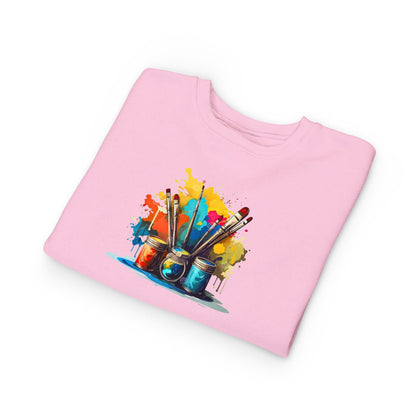 Creative Little Artist Toddler Sweatshirt, Kids Art Sweatshirt, Colorful Kids Sweater, Toddler Gift, Birthday Present, Painting Lover