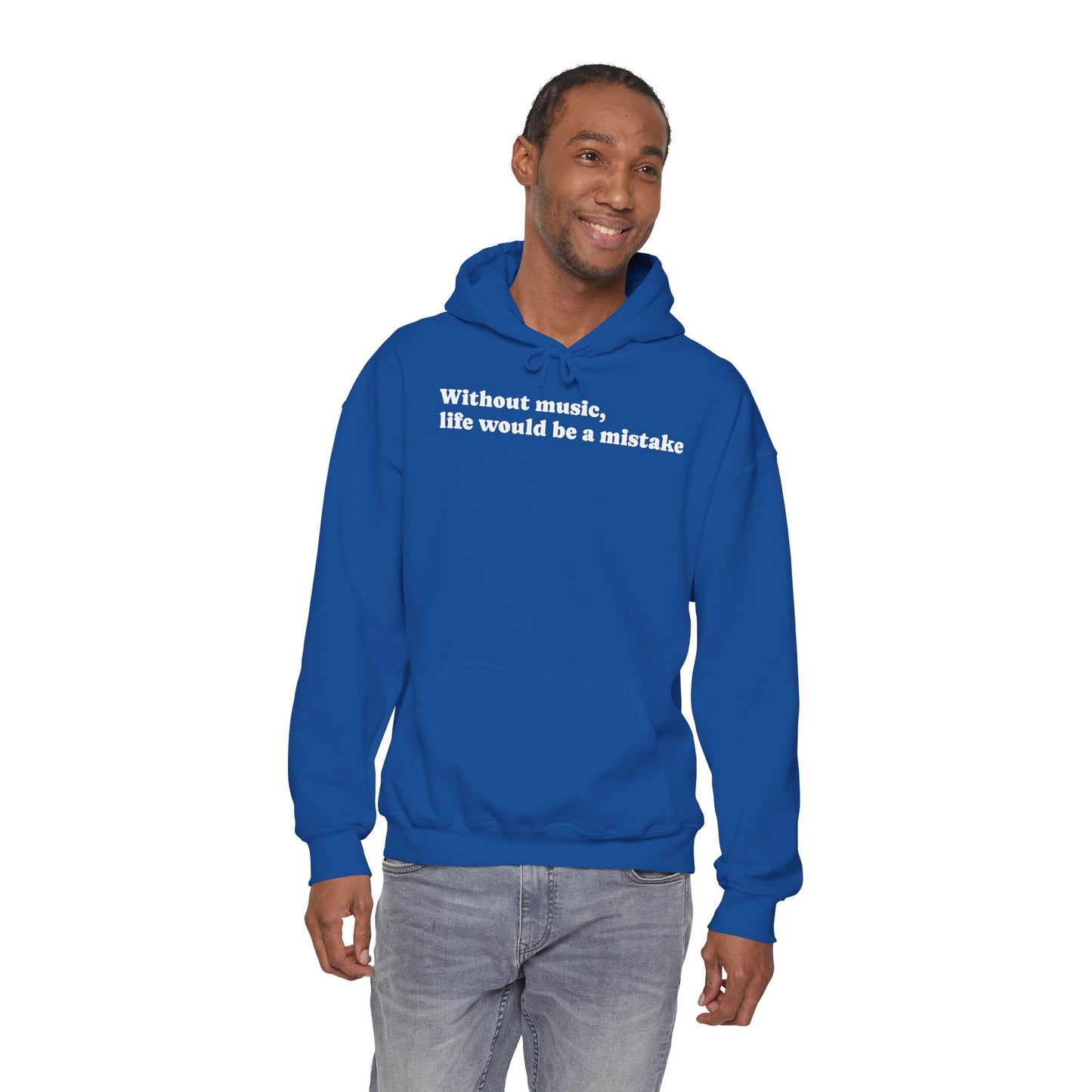 Music Lovers  Hooded Sweatshirt – 'Without Music, Life Would Be a Mistake'