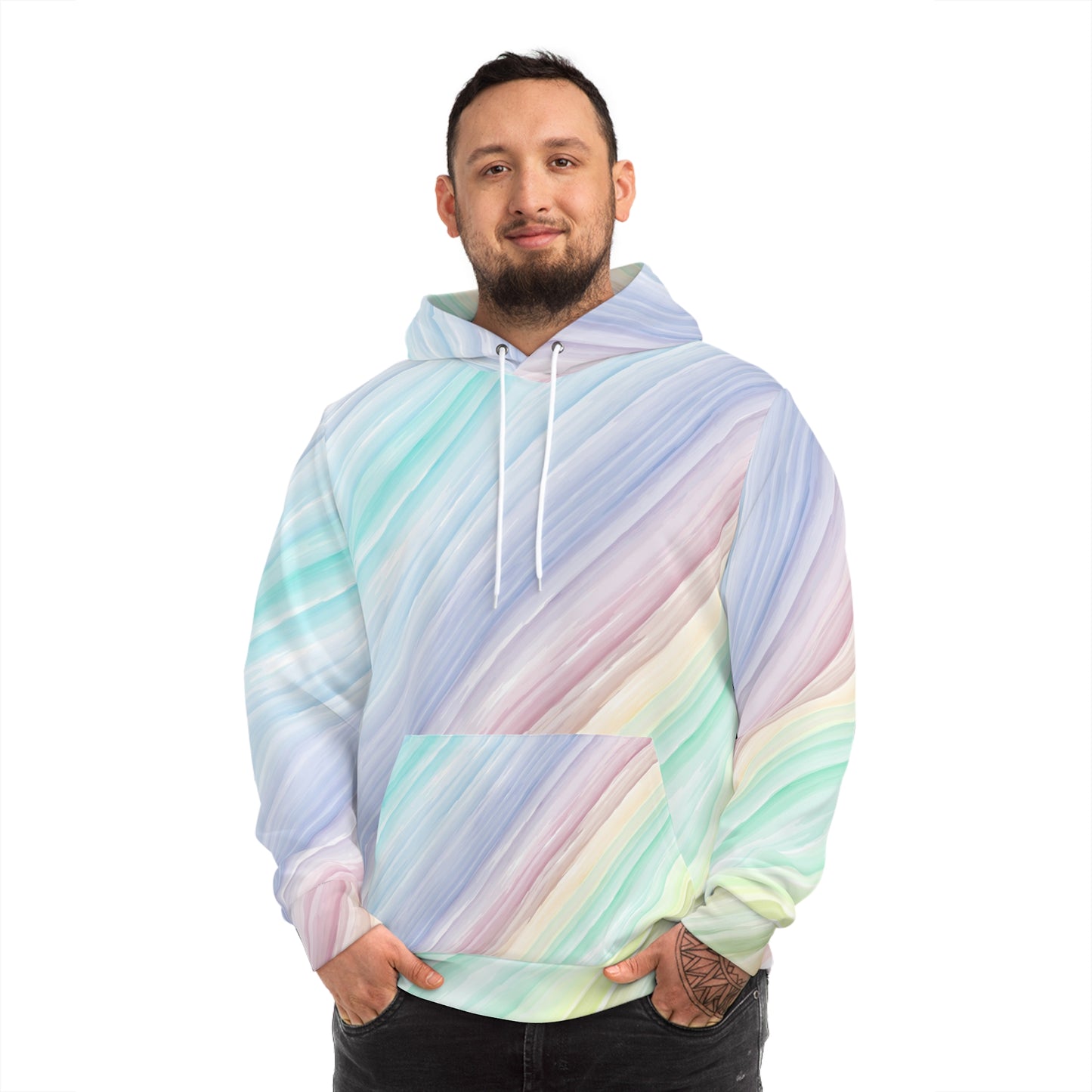 Colorful Pastel Abstract Hoodie, Vibrant Fashion Sweatshirt, Stylish Casual Wear, Gift for Her, Trendy Streetwear