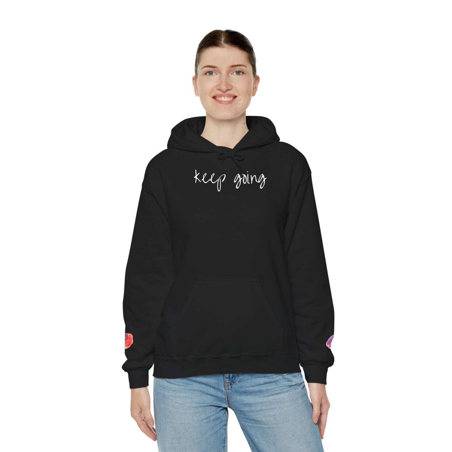 keep going design Heavy Blend™ Hooded Sweatshirt