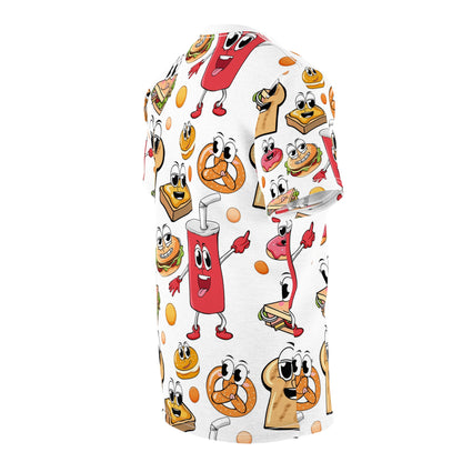 Playful Foodie Tee - Whimsical  T-Shirt, Cartoon Food Design, Fun Gift for Food Lovers, Party Wear, Casual Style