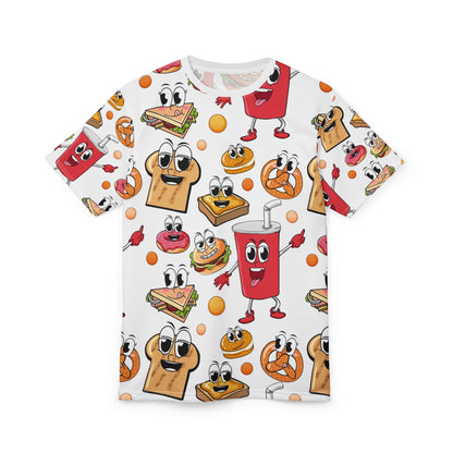 Playful Foodie Tee - Whimsical  T-Shirt, Cartoon Food Design, Fun Gift for Food Lovers, Party Wear, Casual Style