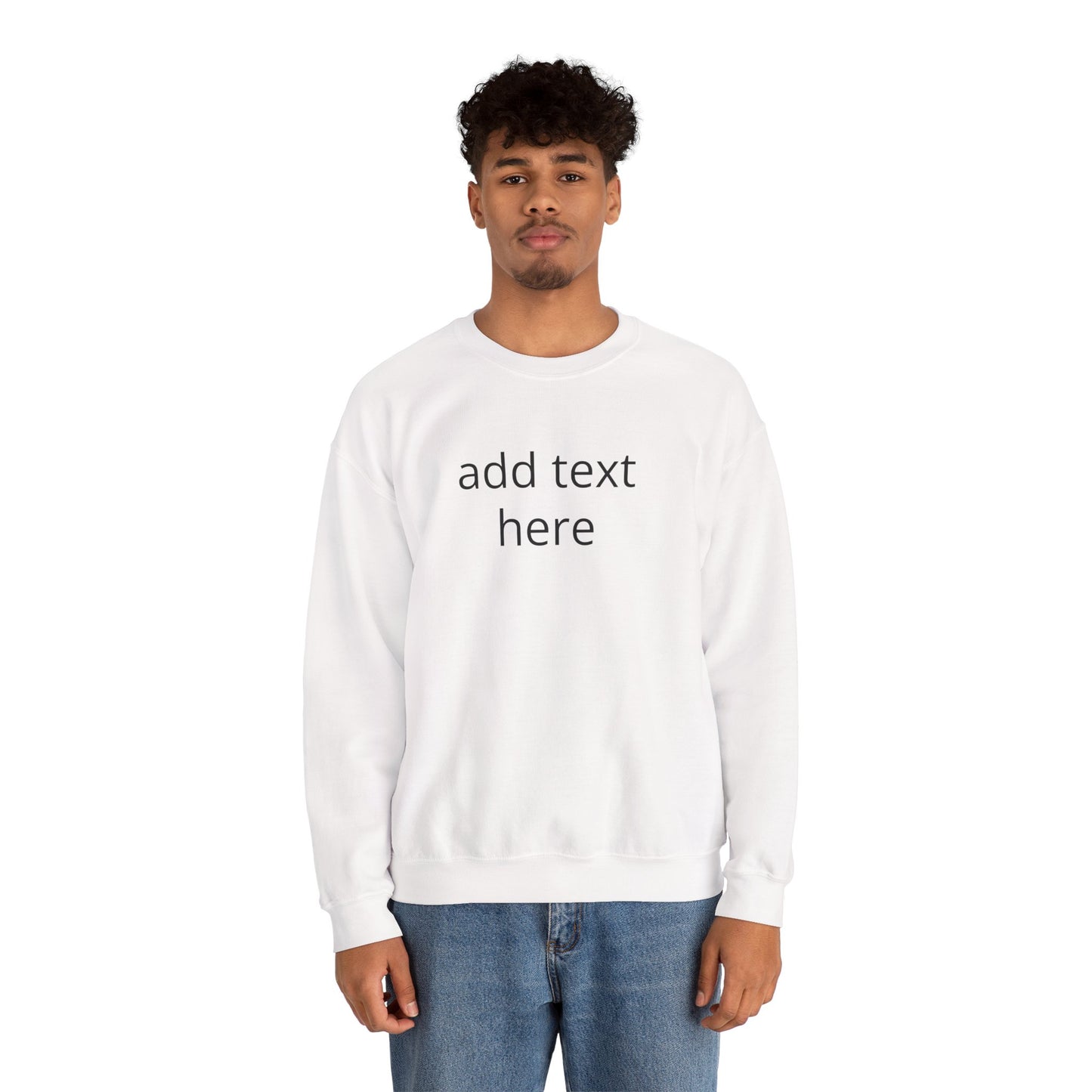 Custom Text Crewneck Sweatshirt — Minimal Personalized Pullover