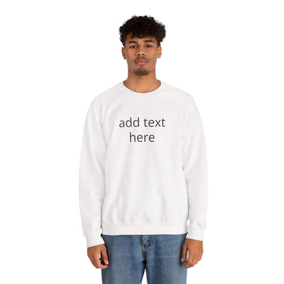 Custom Text Crewneck Sweatshirt — Minimal Personalized Pullover