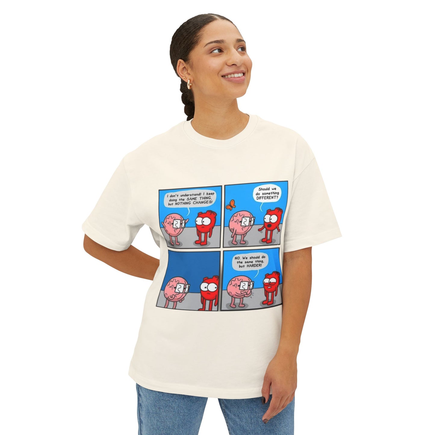 Whimsical Graphic Tee, Funny Quote Shirt, Gift for Him/Her, Casual Style, Everyday Wear, Cute Cartoon Art Tee