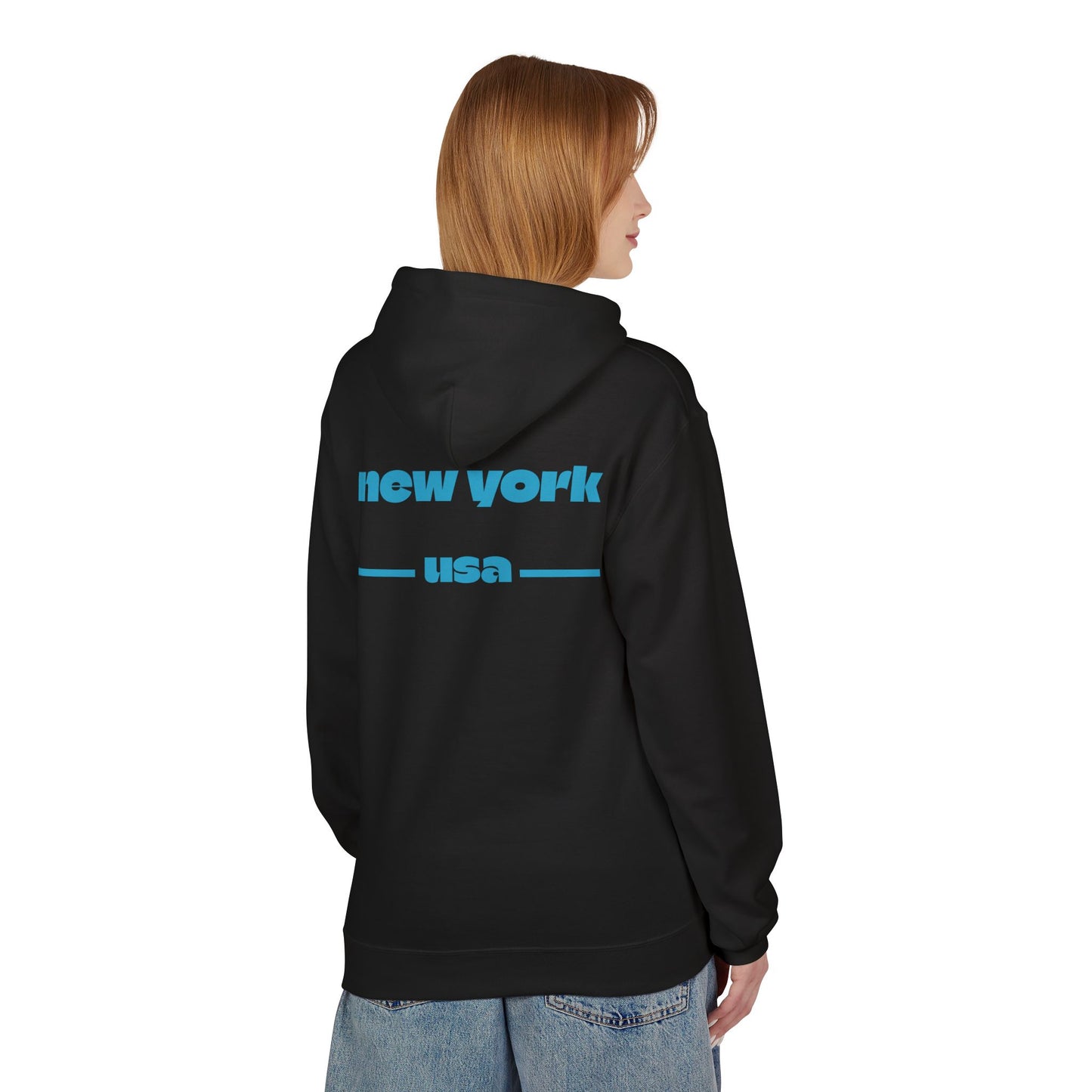 New York Star Hoodie, Fleece Sweatshirt, Casual Streetwear, Perfect Gift for Travelers, Cozy Hoodie, Summer Essential