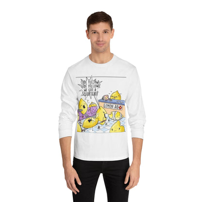 Fun Lemonade T-Shirt, Cartoon Tee,Long Sleeve, Summer Vibes, Gift for Citrus Lovers, Funny Lemon Shirt