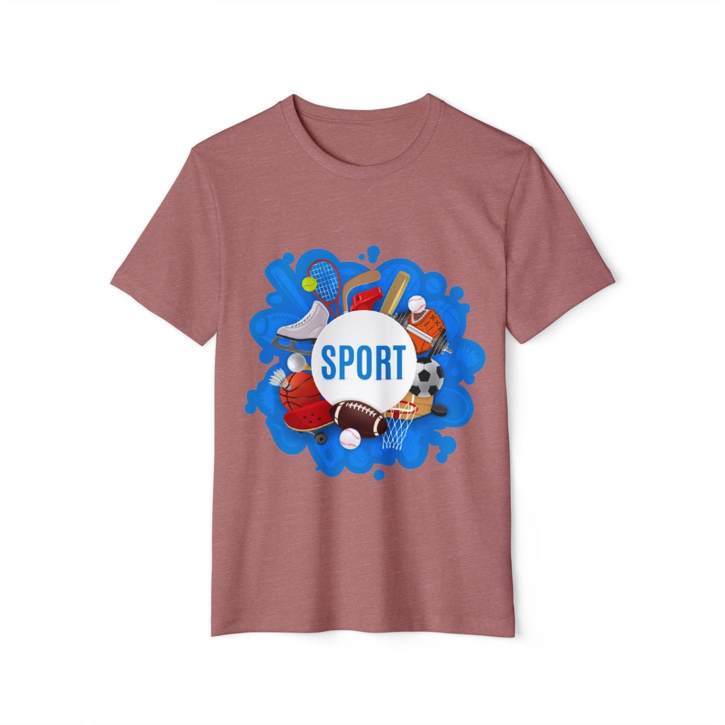 Sporty Recycled Organic T-Shirt for Active Lifestyle, Eco-Friendly Tee, Gift for Fitness Lovers, Perfect for Sports Events, Casual Wear