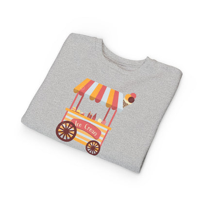 Ice Cream Stand Toddler Sweatshirt, Cute Kids Pullover, Summer Outfit, Gift for Birthday, Ice Cream Party Apparel