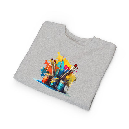 Creative Little Artist Toddler Sweatshirt, Kids Art Sweatshirt, Colorful Kids Sweater, Toddler Gift, Birthday Present, Painting Lover