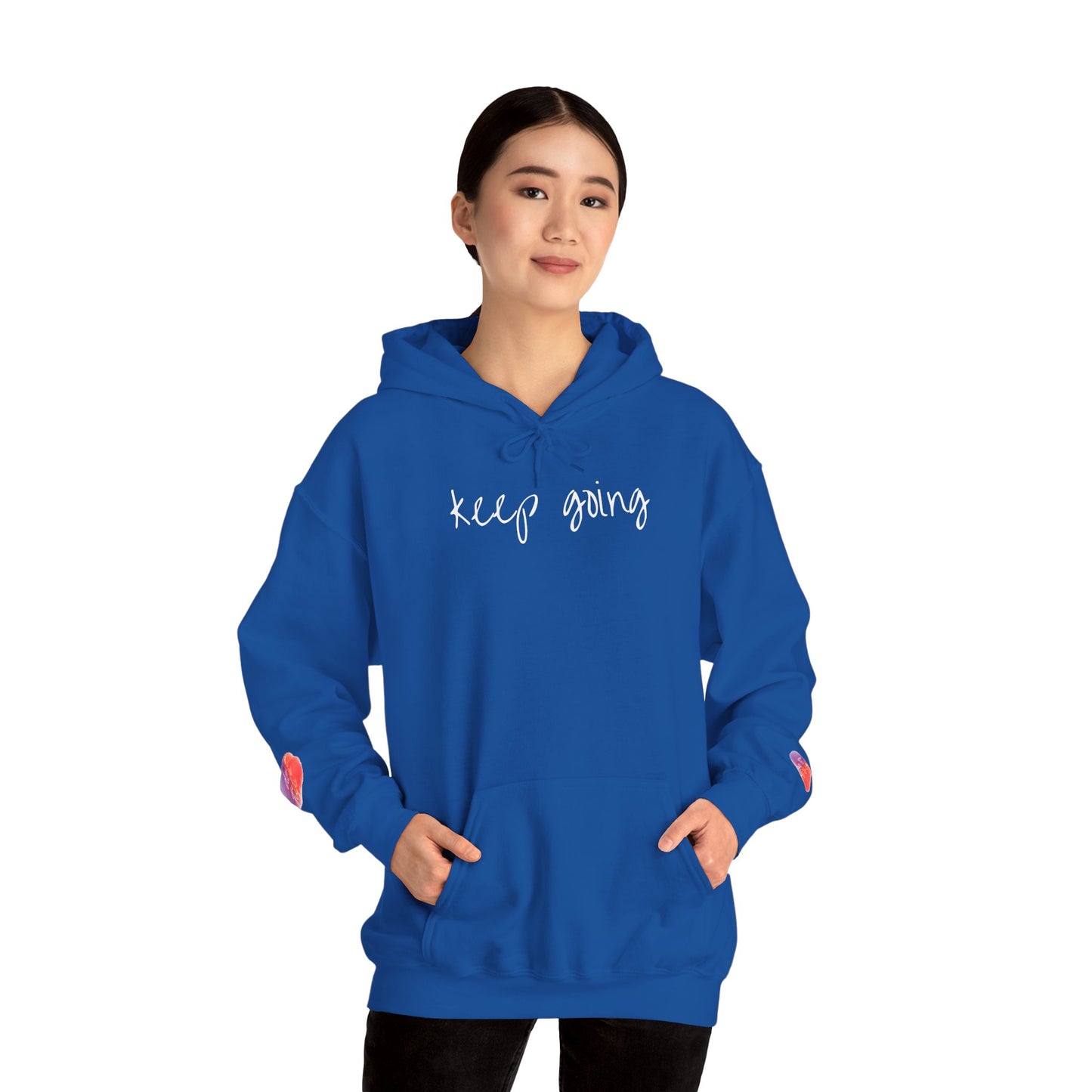 keep going design Heavy Blend™ Hooded Sweatshirt