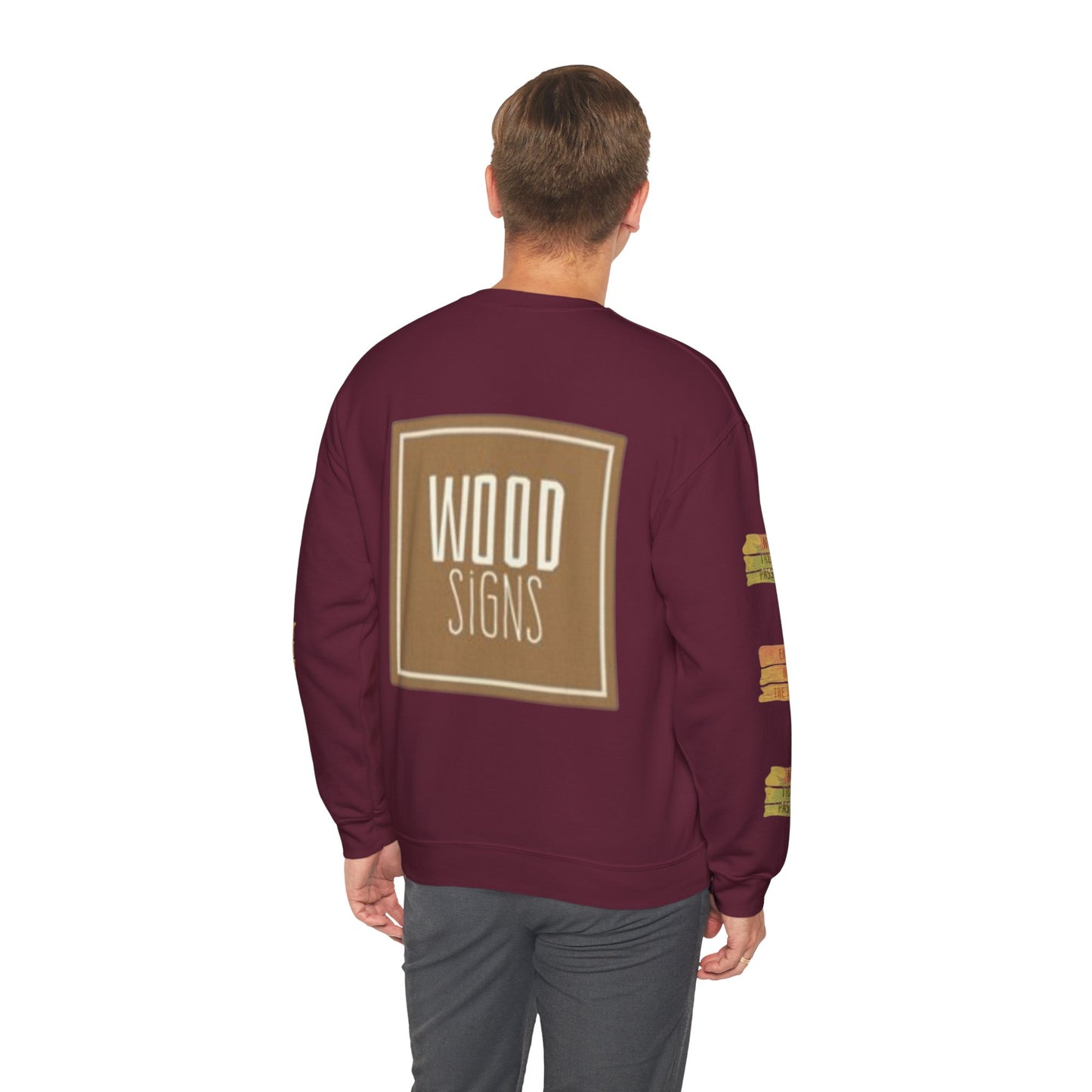 Rustic Wood Signs Sweatshirt, Cozy Gift for DIY Lovers, Home Decor Apparel, Fall Fashion