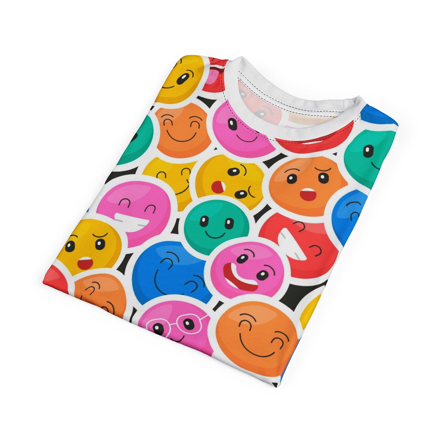 Colorful Emoji Tee, Fun & Quirky Graphic Shirt, Gift for Friends, Casual Wear, Birthday or Party Attire