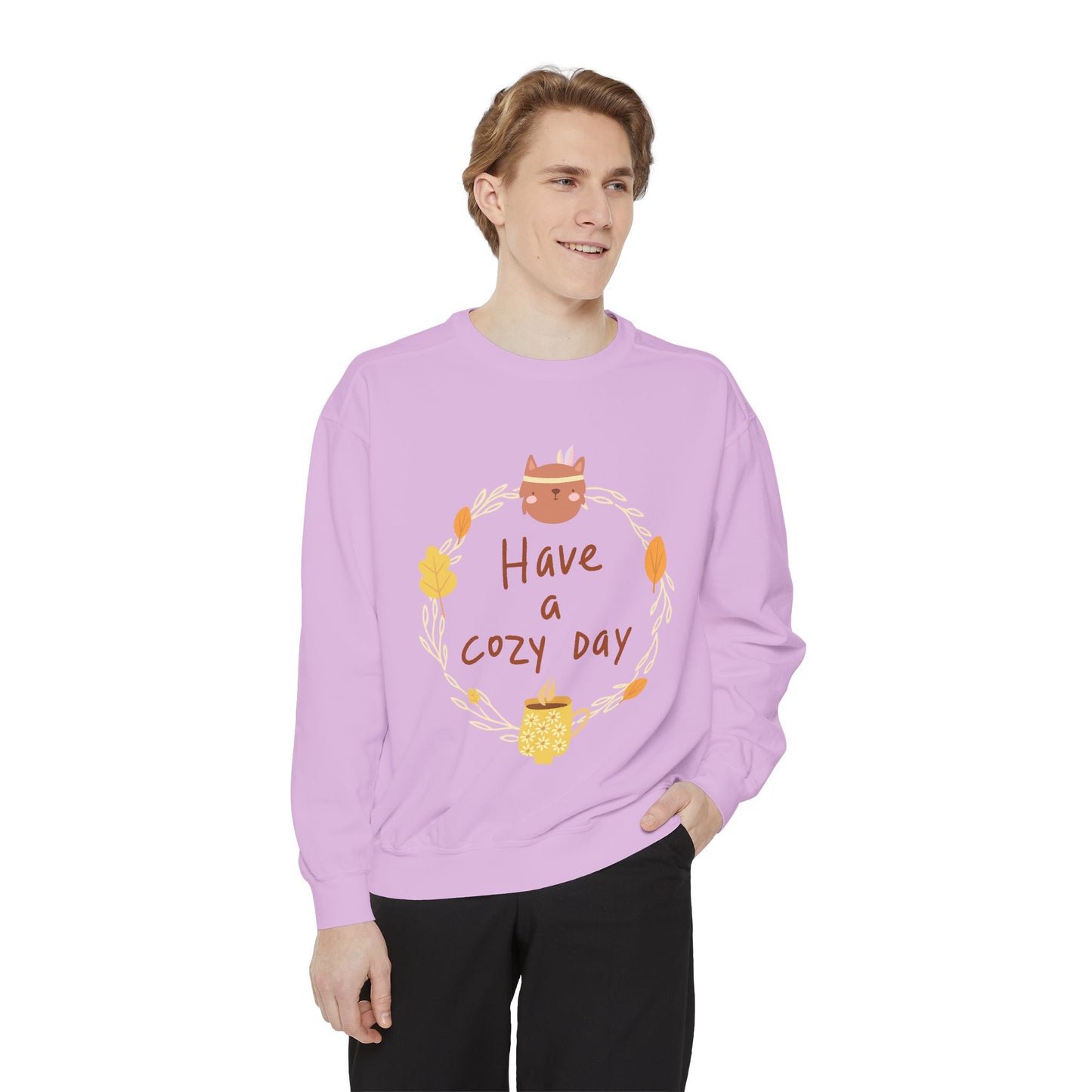 Cozy Day Sweatshirt | Garment-Dyed | Cute Fall Fashion, Everyday Wear, Gift for Her, Relaxed Style, Autumn Apparel