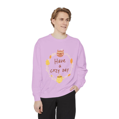 Cozy Day Sweatshirt | Garment-Dyed | Cute Fall Fashion, Everyday Wear, Gift for Her, Relaxed Style, Autumn Apparel