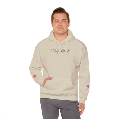 keep going design Heavy Blend™ Hooded Sweatshirt