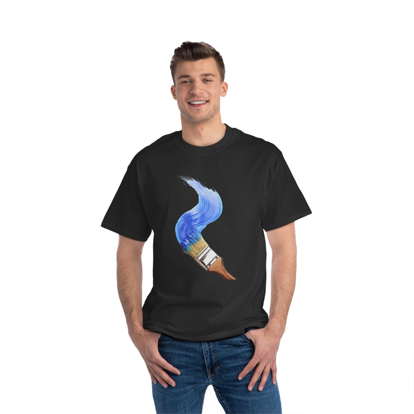 Artistic Watercolor T-Shirt - Creative Gift for Artists, Vibrant Short-Sleeve Tee, Casual Wear, Unique Art Apparel, Summer Fashion
