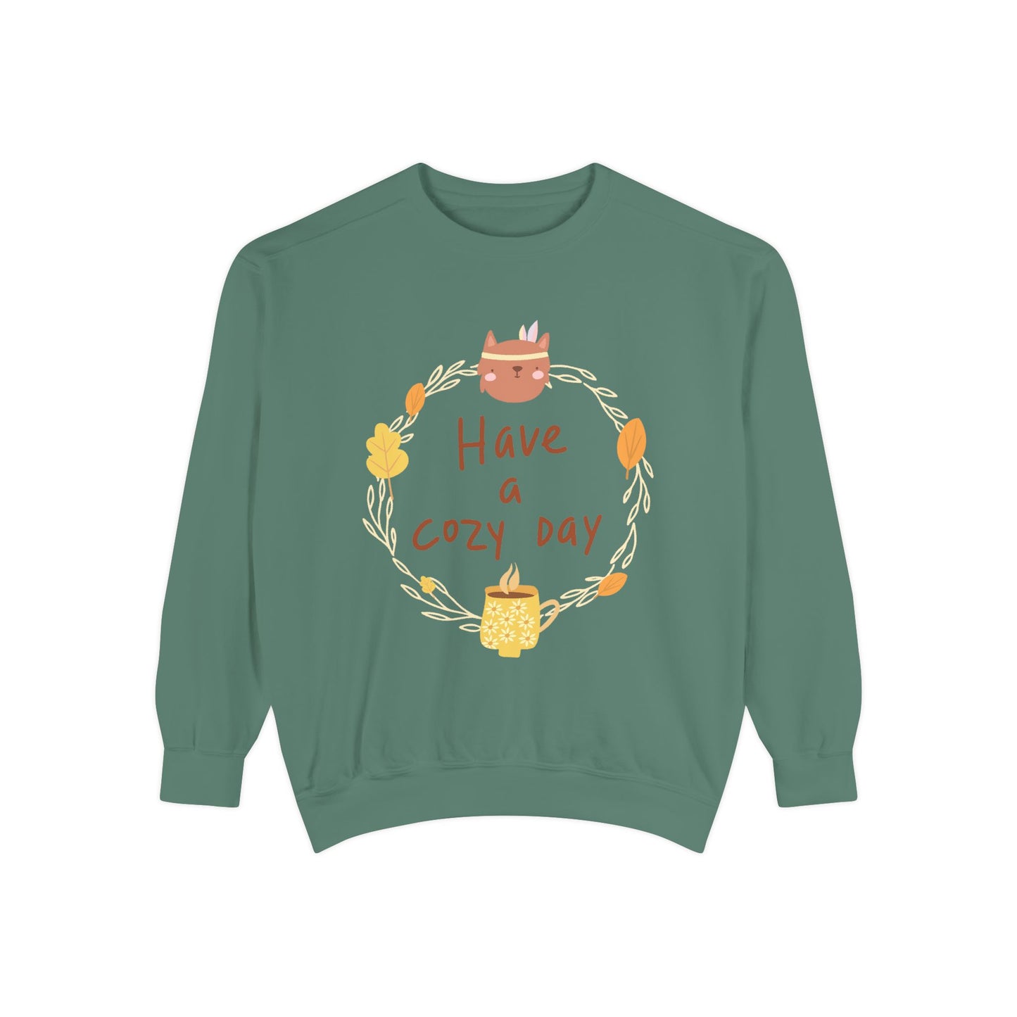 Cozy Day Sweatshirt | Garment-Dyed | Cute Fall Fashion, Everyday Wear, Gift for Her, Relaxed Style, Autumn Apparel