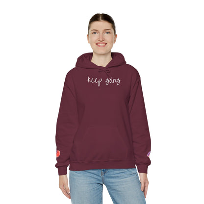 keep going design Heavy Blend™ Hooded Sweatshirt