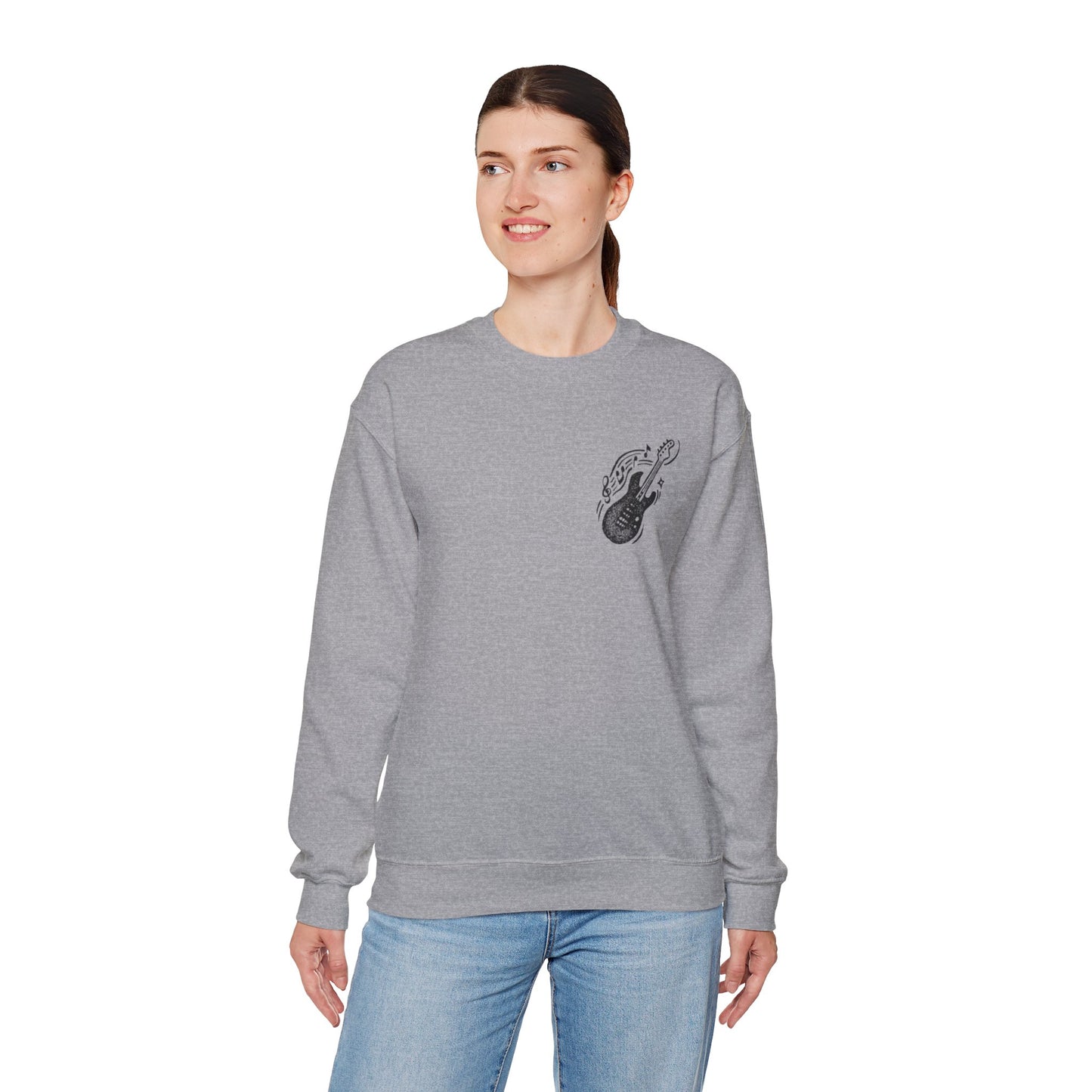 Musical Vibe Crewneck Sweatshirt, Perfect for Music Lovers, Gift, Cozy Style for Concerts, Casual Wear, Thoughtful Present