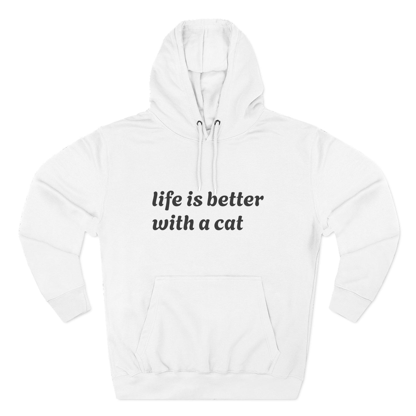 Cat Lover's Three-Panel Fleece Hoodie - Cozy Cat Hoodie, Gift for Cat Lovers, Cute Pet Apparel, Cat Mom Sweatshirt, Birthday Gift