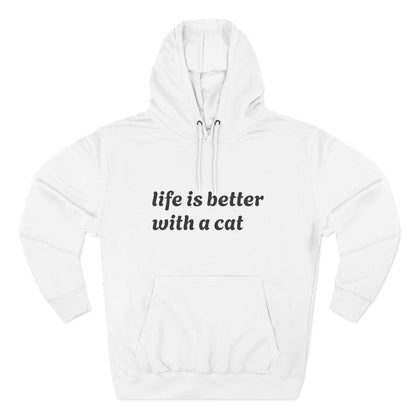 Cat Lover's Three-Panel Fleece Hoodie - Cozy Cat Hoodie, Gift for Cat Lovers, Cute Pet Apparel, Cat Mom Sweatshirt, Birthday Gift