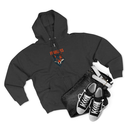 Fearless Wolf  Zip Hoodie | Cozy Layer for Adventurers, Perfect Gift for Animal Lovers, Everyday Casual Wear, Outdoor [...]