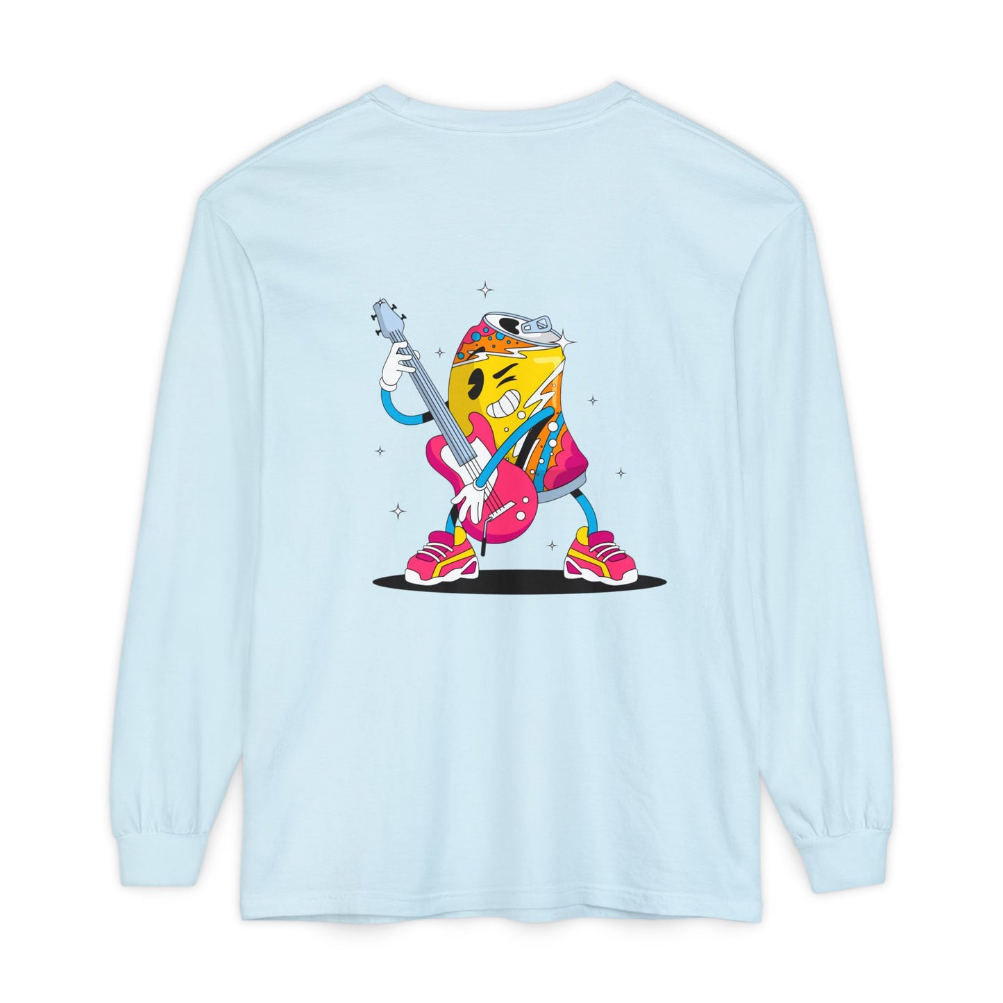 Rock Star  Long Sleeve Tee, Garment-Dyed Shirt for Music Lovers, Streetwear, Concert Casual, Unique Gift Idea