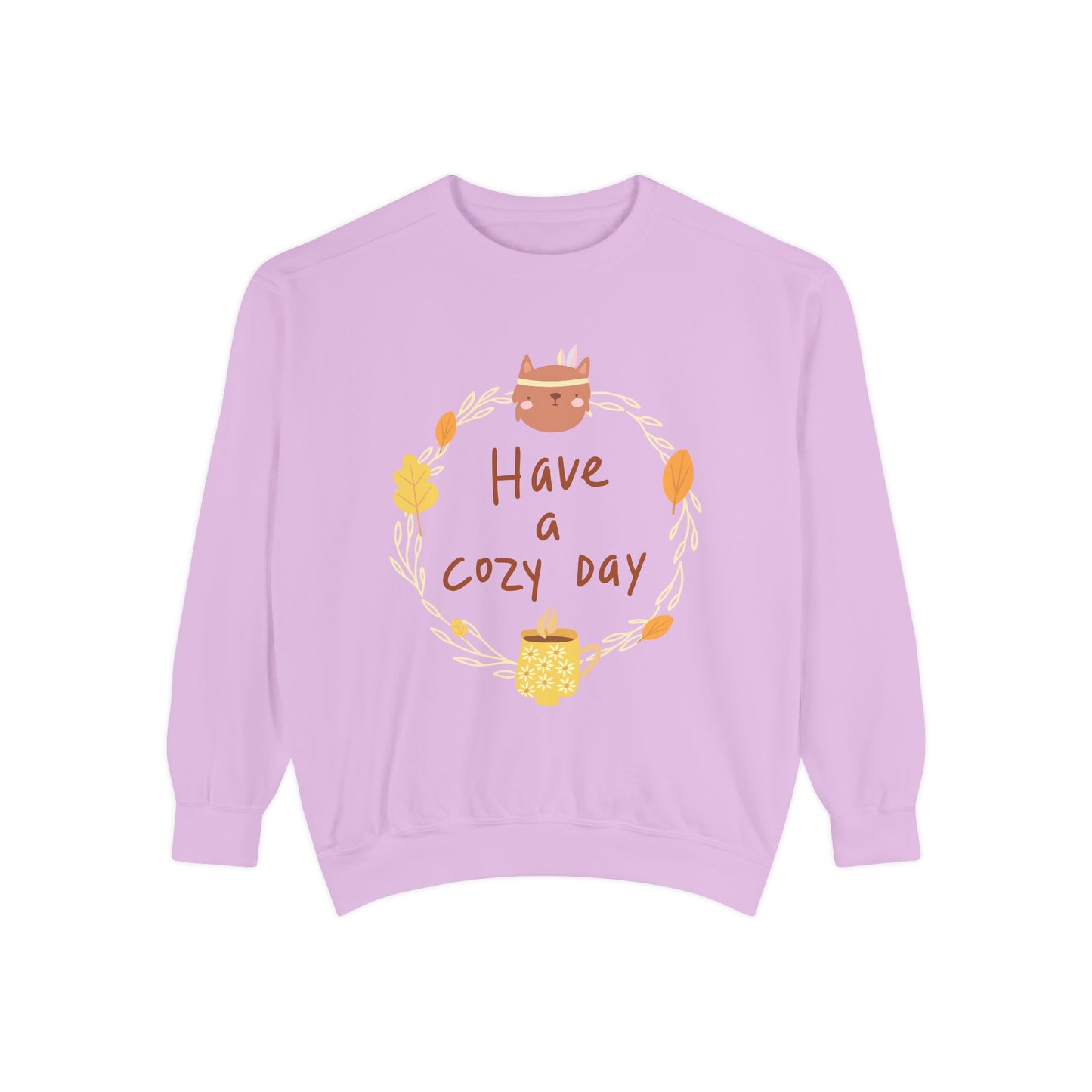 Cozy Day Sweatshirt | Garment-Dyed | Cute Fall Fashion, Everyday Wear, Gift for Her, Relaxed Style, Autumn Apparel