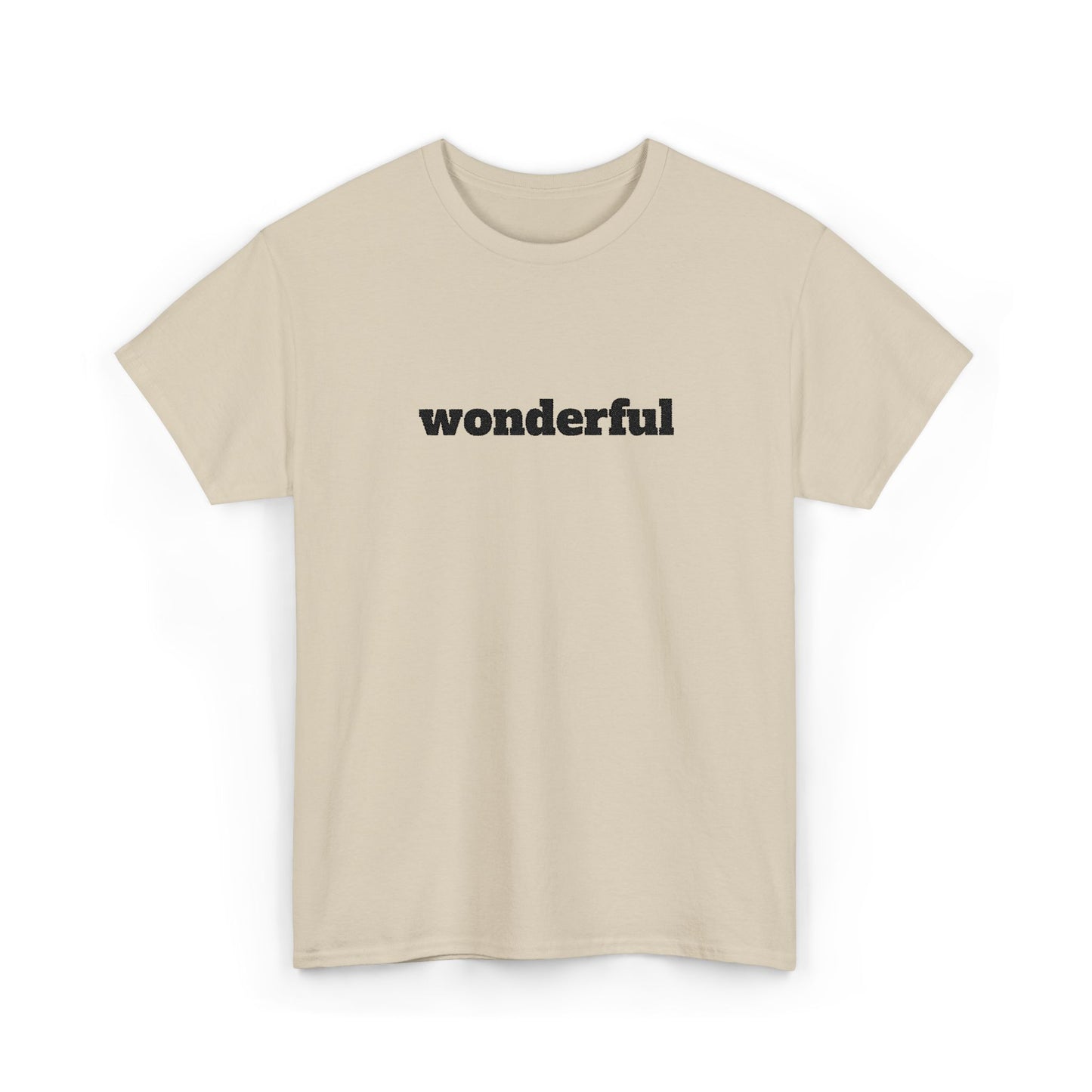 Wonderful Vibes  Heavy Cotton Tee, Casual Graphic Tee, Gift for Friends, Positive Affirmation Shirt, Everyday Wear, Birthday Gift