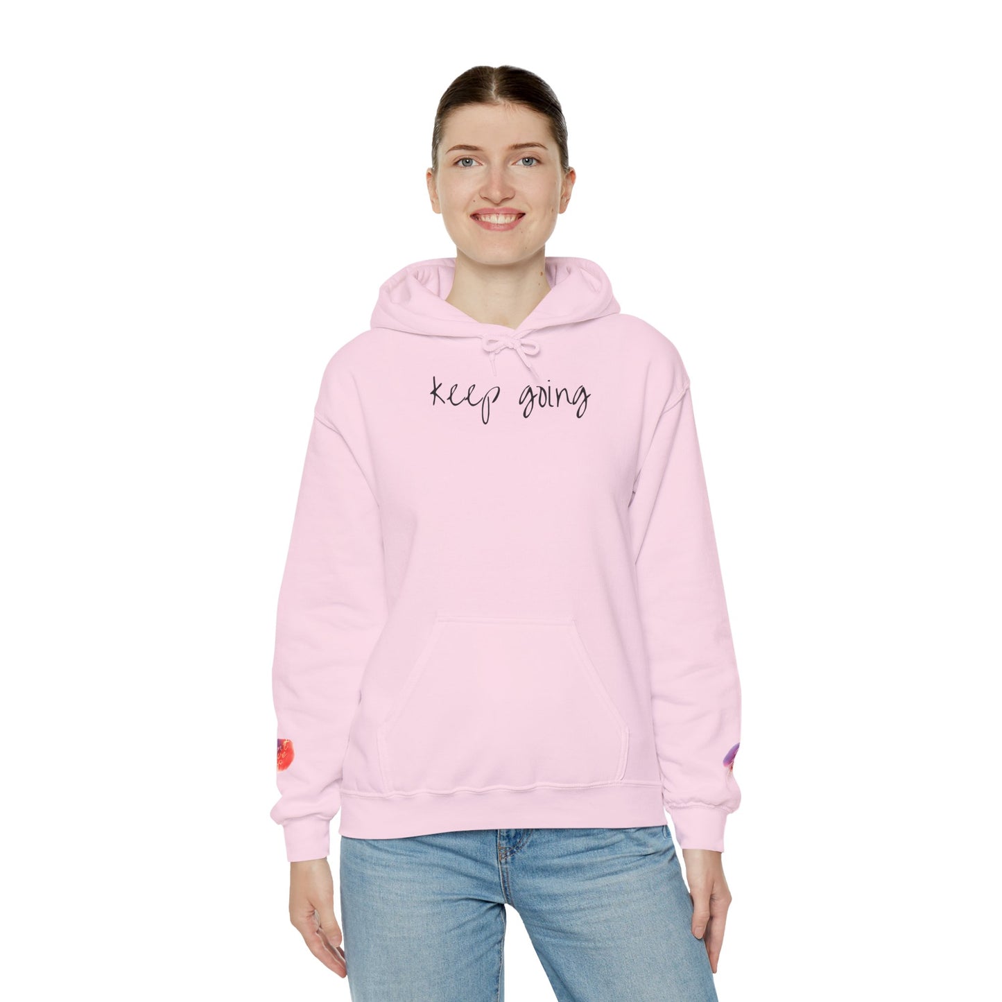 keep going design Heavy Blend™ Hooded Sweatshirt