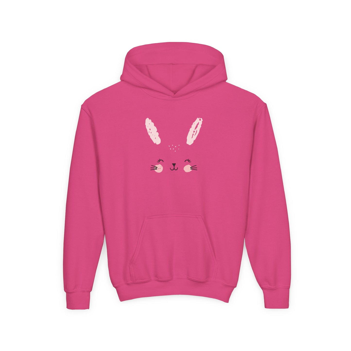 Cute Bunny Youth Hoodie - Perfect for  Spring Celebrations, Gift for Kids, Cozy Sweatshirt, Animal Lover Apparel