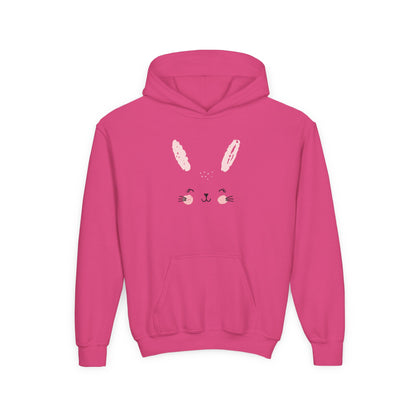 Cute Bunny Youth Hoodie - Perfect for  Spring Celebrations, Gift for Kids, Cozy Sweatshirt, Animal Lover Apparel